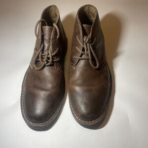 Ankle Boot Mens 10.5 Longport Chukka Distressed Leather Lace Up Boho Casual